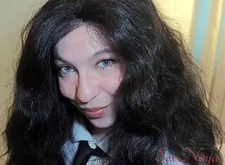 School-Girl Hesitates To Get Wild With Parents Arriving Soon