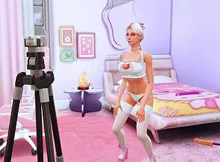 Perverted stepdaughter deep throats for stepfather on camera in hentai animation