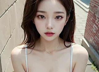 Gadis Animasi 3D Berbaju Merah Melancap dengan Bunyi ASMR