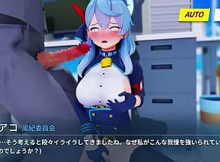 Hentai anime features mutual masturbation in 3d cartoon