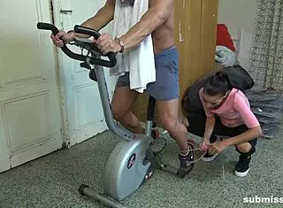 Eveline Dellai, bind him and wank that cock now!