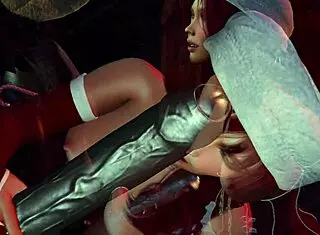 Krampus recruits a naughty helper with a monster cock.