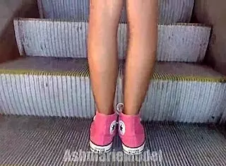 Watch those hairy pits and small tits bounce out in public flashing!