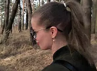 Nympho in forest park dragged me to orgasm!