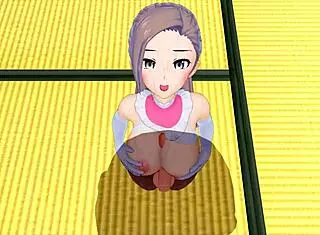 Cute girl slips into maid costume, drives my big cock wild in 3D hentai 83