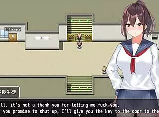 The class president lets a school boy study her body in the library. She can't get discouraged in part 5.