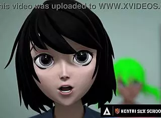 hentai sex university - busty teacher shows class sex techniques with horny students creampie