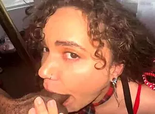 Naudi Nala Performs Throat Magic On Big Black Cock