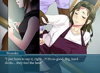 Anime hentai wife handles monster cock in wild scene