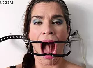 omg, extreme gag predicament nailed to wall is wild... 😱