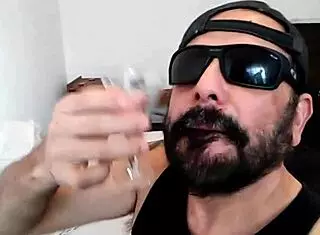 Harvesting Male Nectar! Deepthroat Blowjob With Cum On Ebony Cock By Mature Horny Guy!