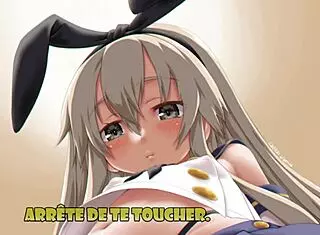 Shimakaze in Kancolle hentai wants to turn you into her sexual slave with femdom and anal