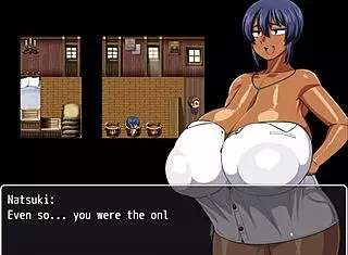 tanned girl natsuki in hentai game