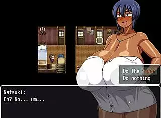 tanned girl natsuki in hentai game