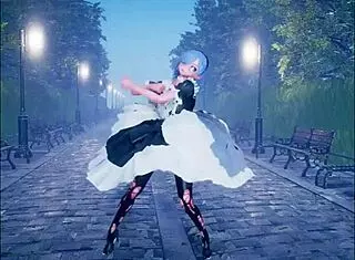 I watch cute anime girl get fucked while dancing