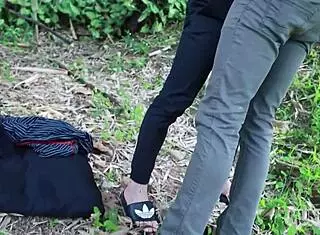 fodendo no mato with a huge cock pounding me raw