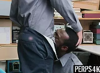 Gay officer punishes twink burglar