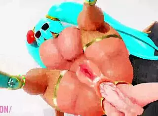 brazilian miku gets animated with a big cock in her mouth