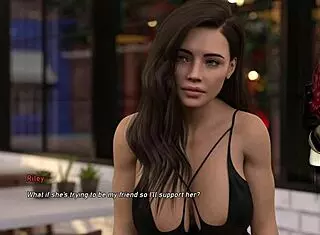 Naked Girl With Big Tits Exposed In Cafe