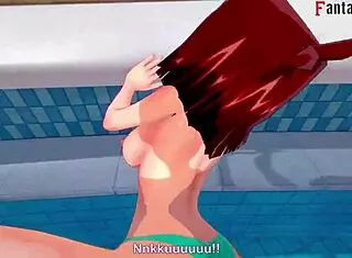 Anzu Mazaki Fucking Hard On The Pool