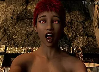 wrath in hentai anime with redhead and shaved pussy