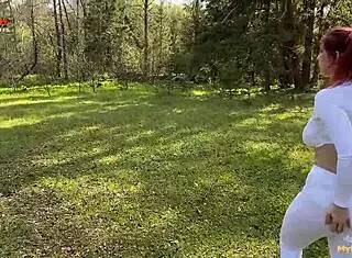 strange girl begs for woods fuck 😈