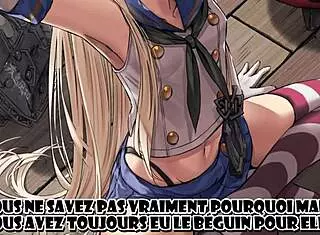 Shimakaze in Kancolle hentai wants to turn you into her sexual slave with femdom and anal
