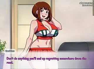 Ochako Uraraka's tight pussy and ass get fucked hard in this anime hentai game.