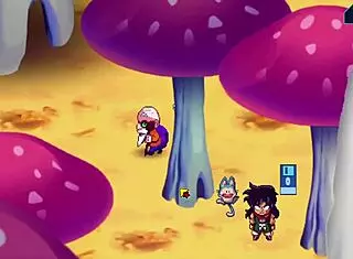 kame paradise 2: chi chi gives roshi a handjob in anime.