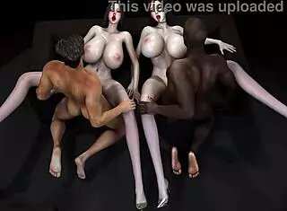 Two Horny Asian Whores' First Group Sex With BBC