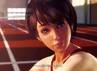 Rena Senpai and My Baton in 3d Cartoon Pov Sport