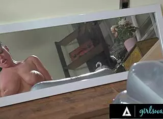 angela white tries new lesbian things in nuru massage