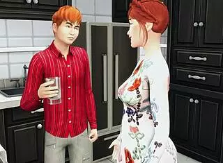 Mature Woman Catches Stepson Masturbating, Offers Passionate Sex