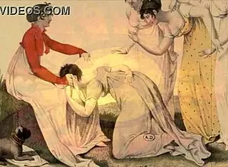 Vintage erotic drawings from comic antique retro hentai anime cartoon