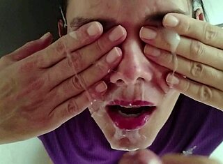 美人熟女ディープスロート顔射