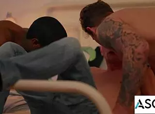 Jayden Marcos Compilation of Tatted Jocks in Intimate Gay Scenes, Riding and Licking with Passion