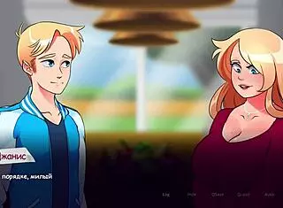 In the outdoor woods, big cock jerks off while mommy watches