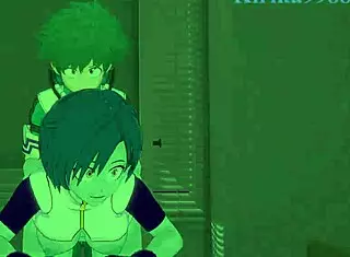 toru hagakure and kaoruko awata with izuku midoriya in intense sex