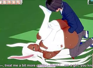 Big ass bunny gets fucked to orgasm.
