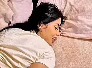 Waking up to stepsister's blowjob then rough fucking