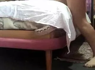 Luna stretches her ass with huge dildo