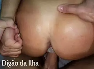 Amateur Slut Takes Double Penetration in Wild Threesome Anal Action with Small Waist