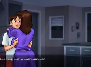 Busty stepmom reveals her charms in summertime saga