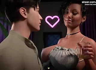 i rode that big black ass ebony milf on my young white cock and drank her cum in this hot interracial hentai game symphony of the serpent taboo part 3