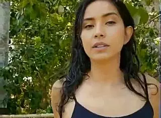 presentation on latina beauty in forest nature