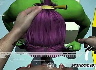 I watch the alien's tits and pussy get fucked hard from POV.