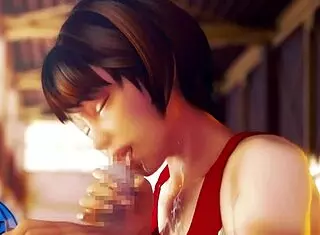 Rena Senpai and My Baton in 3d Cartoon Pov Sport