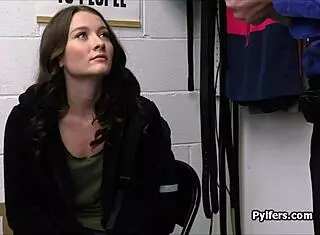 Horny Mall Cop Films Fucking Pierced Nipple Teen Pussy