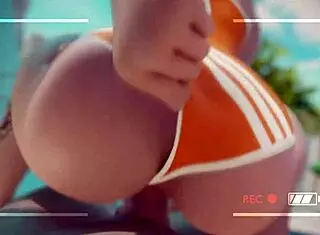 in this overwatch tracer compilation, she gets fucked in various scenes with big tits and pussy action