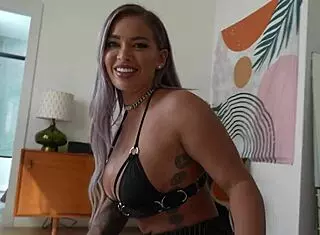 My goth roommates Elly Clutch and Hayley Davies discover my secret hookup with both in the dorm.